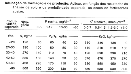 Adubação da banana
